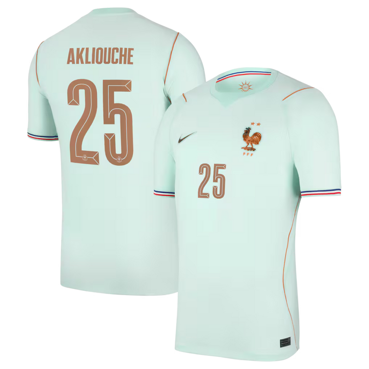 Maillot France Nike FFF Extérieur Stadium 26 avec flocage Akliouche 25