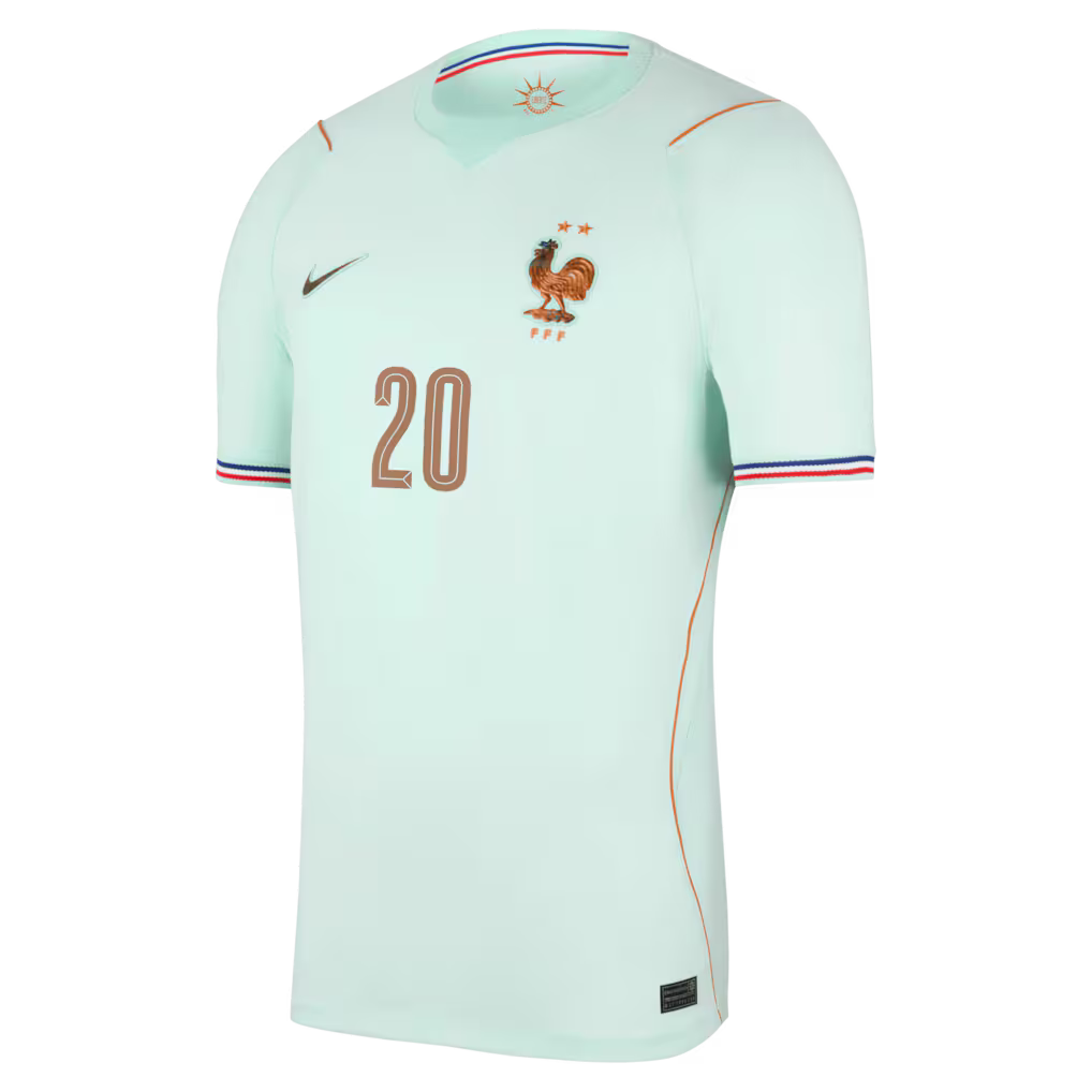 Maillot France Nike FFF Extérieur Stadium 26 avec flocage Barcola 20