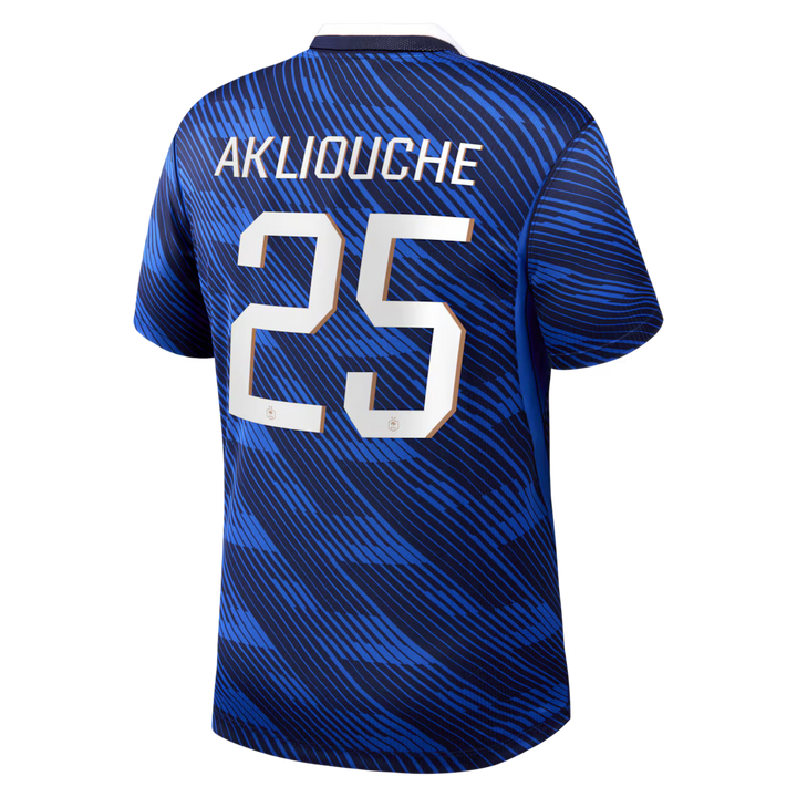 Maillot France Nike FFF Domicile Stadium 26 avec flocage Akliouche 25