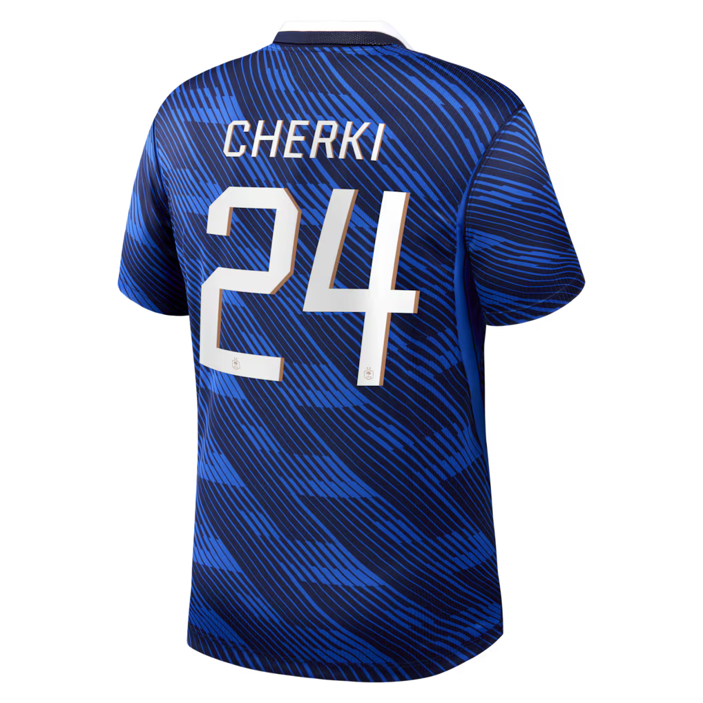Maillot France Nike FFF Domicile Stadium 26 avec flocage Cherki 24