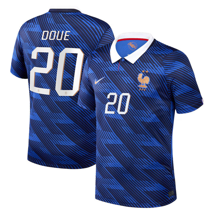 Maillot France Nike FFF Domicile Stadium 26 avec flocage Doue 20