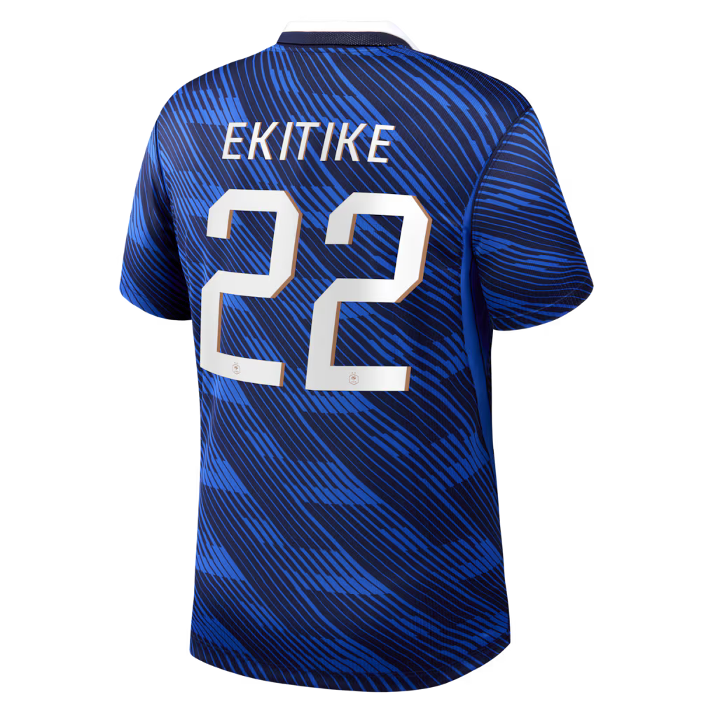 Maillot France Nike FFF Domicile Stadium 26 avec flocage Ekitike 22