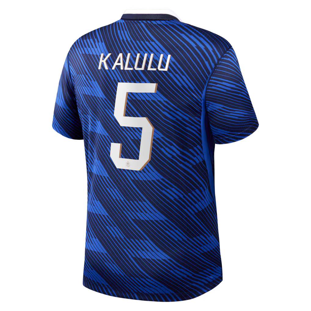 Maillot France Nike FFF Domicile Stadium 26 avec flocage Kalulu 5
