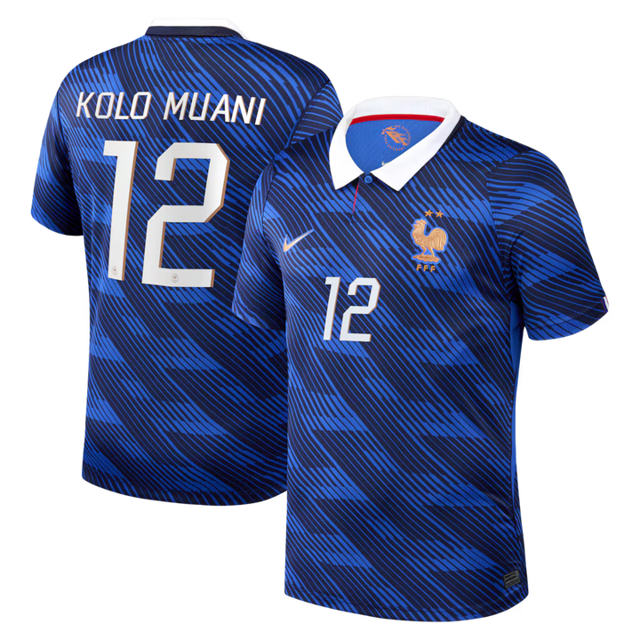 Maillot France Nike FFF Domicile Stadium 26 avec flocage Kolo Muani 12