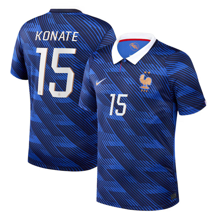 Maillot France Nike FFF Domicile Stadium 26 avec flocage Konate 15