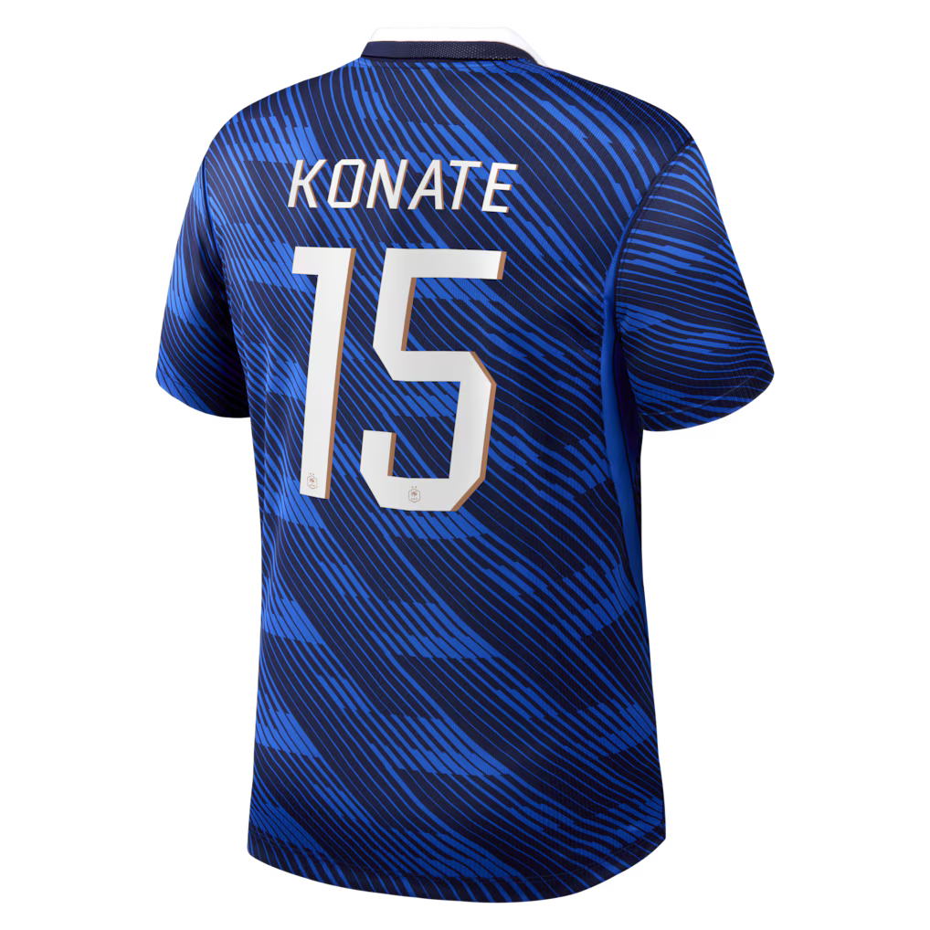 Maillot France Nike FFF Domicile Stadium 26 avec flocage Konate 15