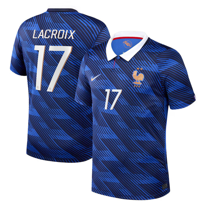 Maillot France Nike FFF Domicile Stadium 26 avec flocage Lacroix 17