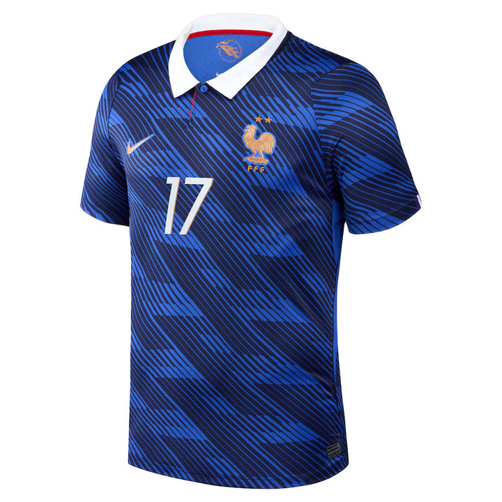 Maillot France Nike FFF Domicile Stadium 26 avec flocage Saliba 17