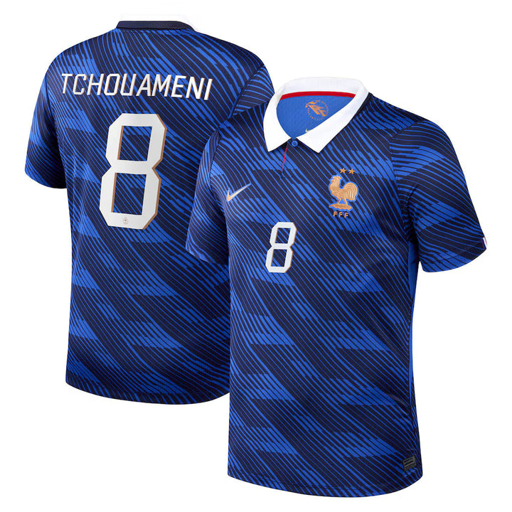 Maillot France Nike FFF Domicile Stadium 26 avec flocage Tchouameni 8